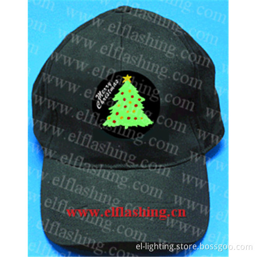 EL Sound Active Cap (Green Tree)